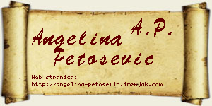 Angelina Petošević vizit kartica